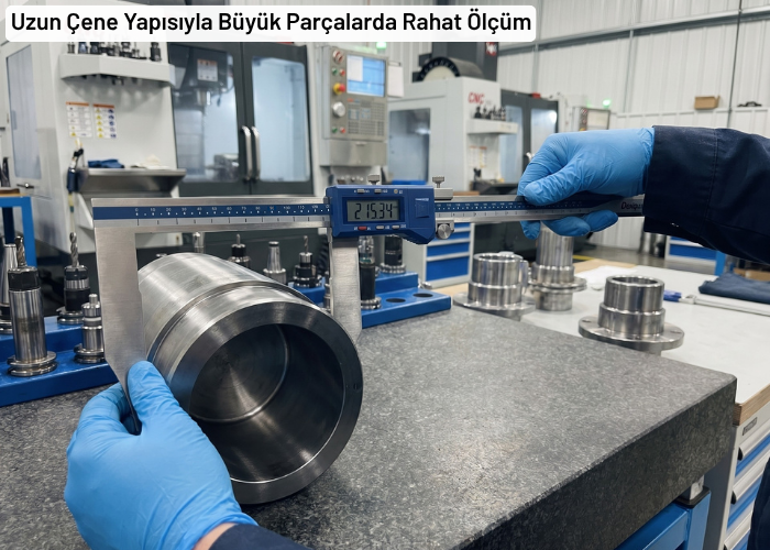 Dasqua 2220-8110 uzun tek çeneli dijital kumpas 0-500 mm 